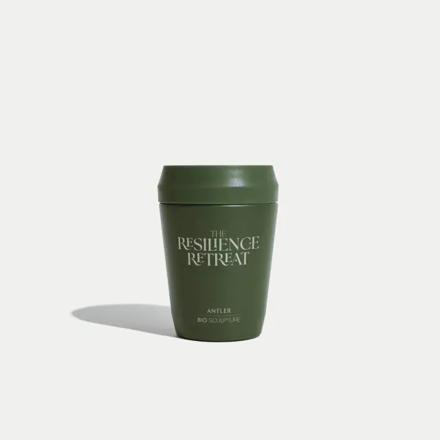 Antler x Bio Sculpture logo coffee cups — Resilience Retreat